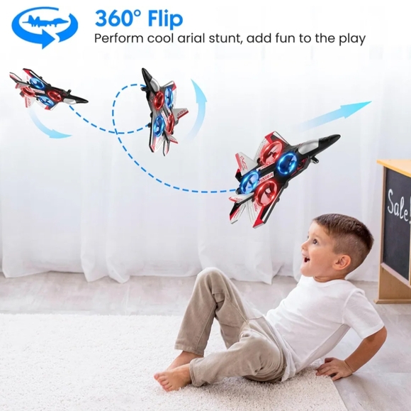 Nib Drone for Kids Remote Control Airplane 360 flip 2 rechargeable batteries - Picture 5 of 8